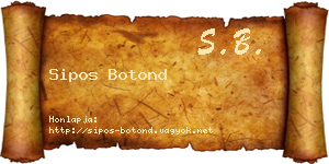 Sipos Botond névjegykártya